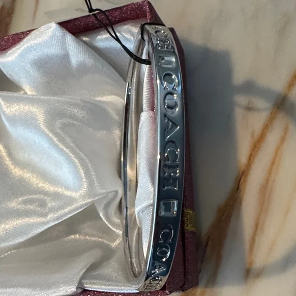Coach Silver Logo Bangle - Picture 3 of 6